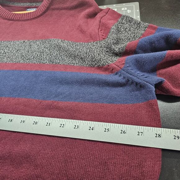 Izod Sweater Mens Size XXL Knit Burgundy Pullover Cotton Soft Natural Stretch - Picture 8 of 9